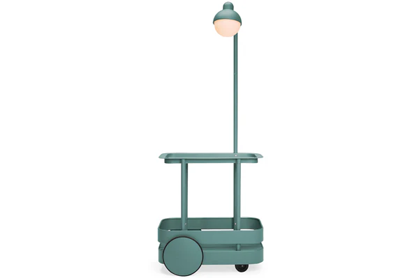 Dark Sage Jolly Trolley Lighted Bar Cart - Image 3