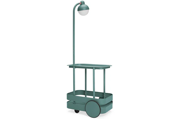 Dark Sage Jolly Trolley Lighted Bar Cart - Image 8