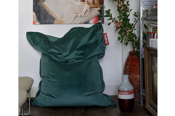 Original Slim Recycled Velvet Beanbag Chair - Image 14