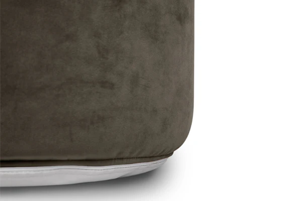 Point Recycled Velvet Pouf Ottoman - Image 10