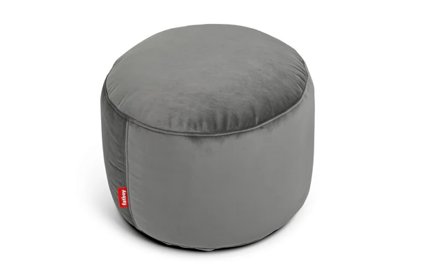 Point Recycled Velvet Pouf Ottoman - Image 7