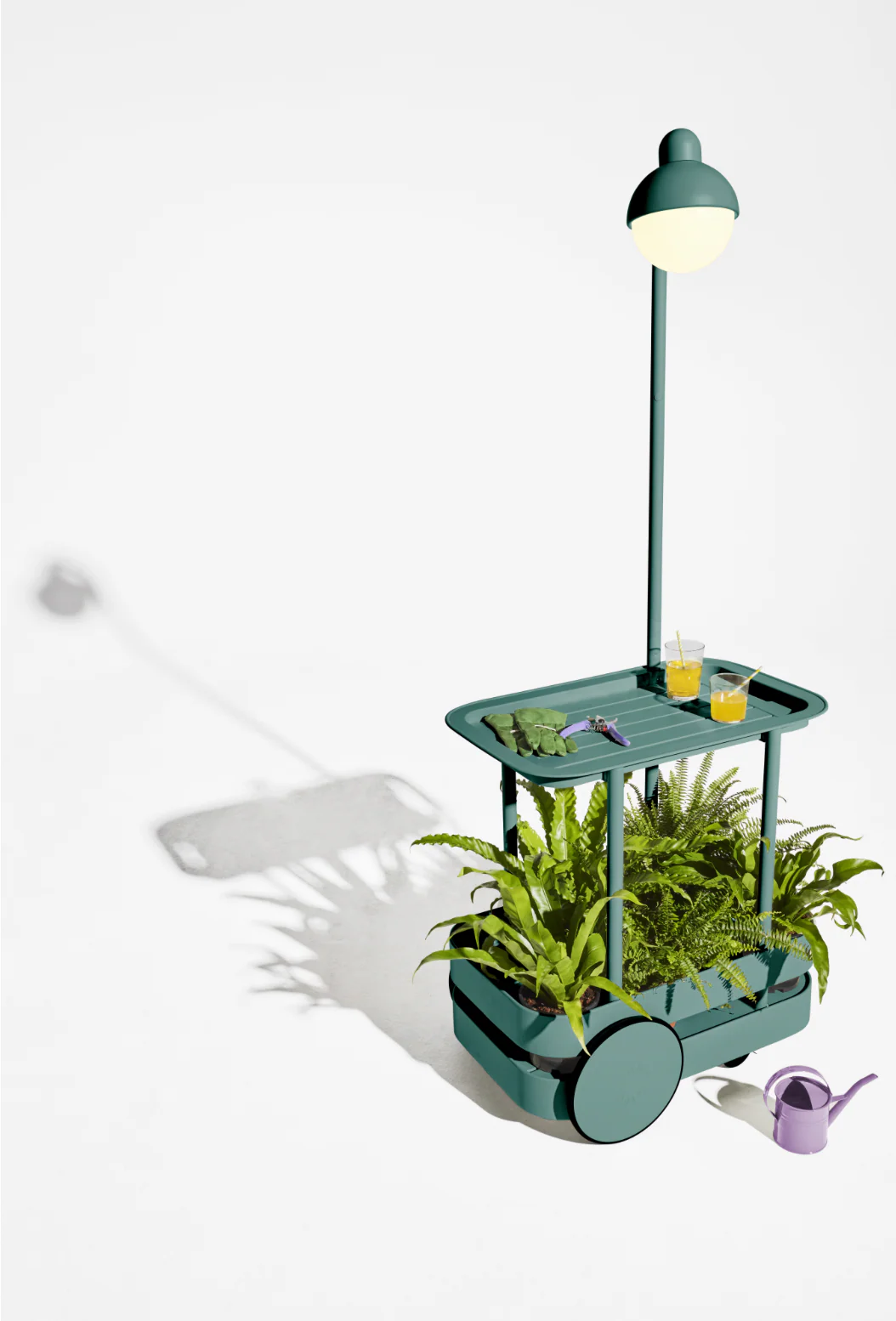 Dark Sage Jolly Trolley Lighted Bar Cart - Image 19